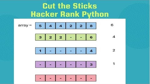 HackerRank # Cut the Sticks (Python)