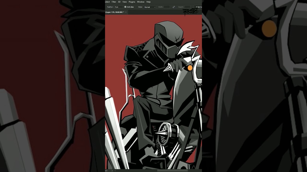 Bike rider Digital art making 