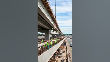 😱Tense Moment: Crane Cable Breaks During Bridge Lift #crane #fail #bridge #engineering #crash