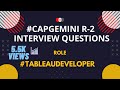 Tableau Interview Experience - Role (Tableau Developer) -Capgemini- Part 2