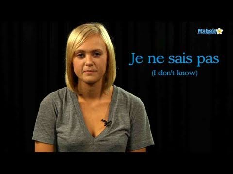 How To Say "I Don't Know" In French - Youtube