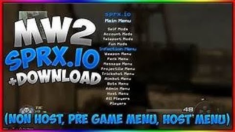 [MW2/SPRX] SPRX.IO NEW HOST/NON-HOST MENU + DOWNLOAD! (Autowall/FlyableHeli/More!)