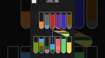 water sort color puzzle level 295 gameplay walkthrough solution