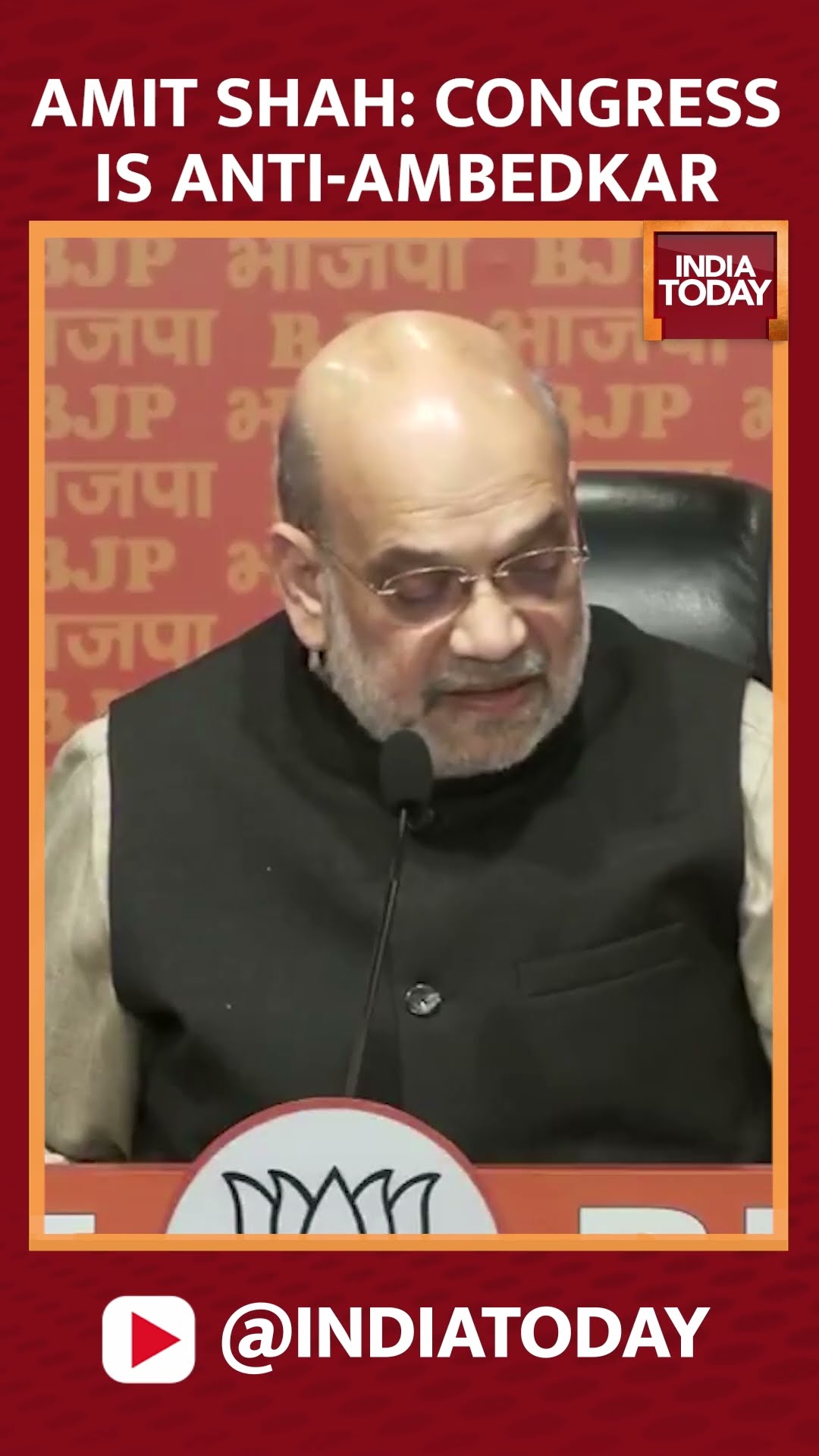 Amit Shah States Congress As Anti-Constitution, Anti-Women, Anti-Dalit And Anti-Ambedkar At PC
