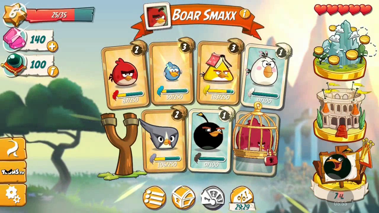Angry Birds 2 игра. Игра злые птички меню. Игровое меню Энгри бёрдс. Взломанная версия Angry Birds.
