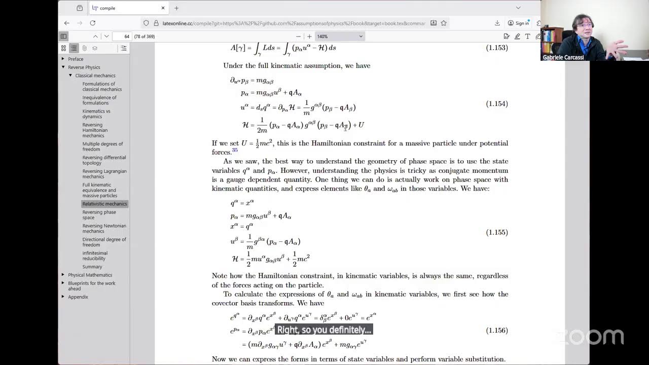AoP reading group (Relativistic mechanics continued)