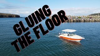 Gluing Down Thermolite Floor on a Haines Hunter 600R by ADVENTURES ADRIFT AUSTRALIA 4,819 views 11 months ago 9 minutes, 41 seconds