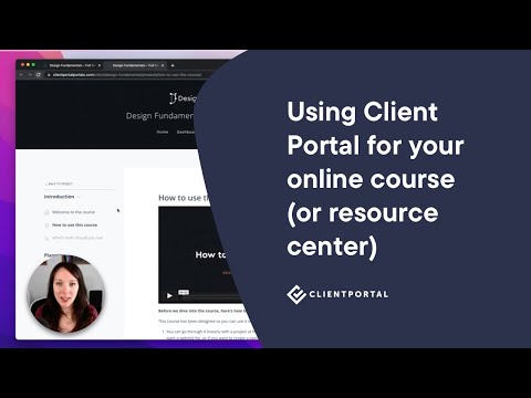 Using Client Portal for your online course (or resource center)