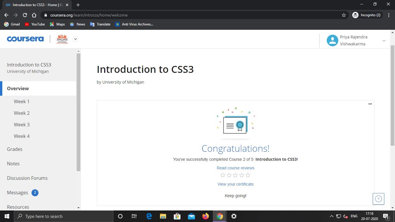 coursera introduction to css3 week 2 assignment