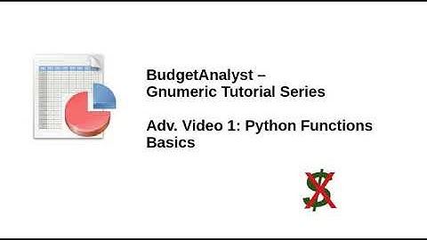 Gnumeric Tutorial - Python Functions Basics