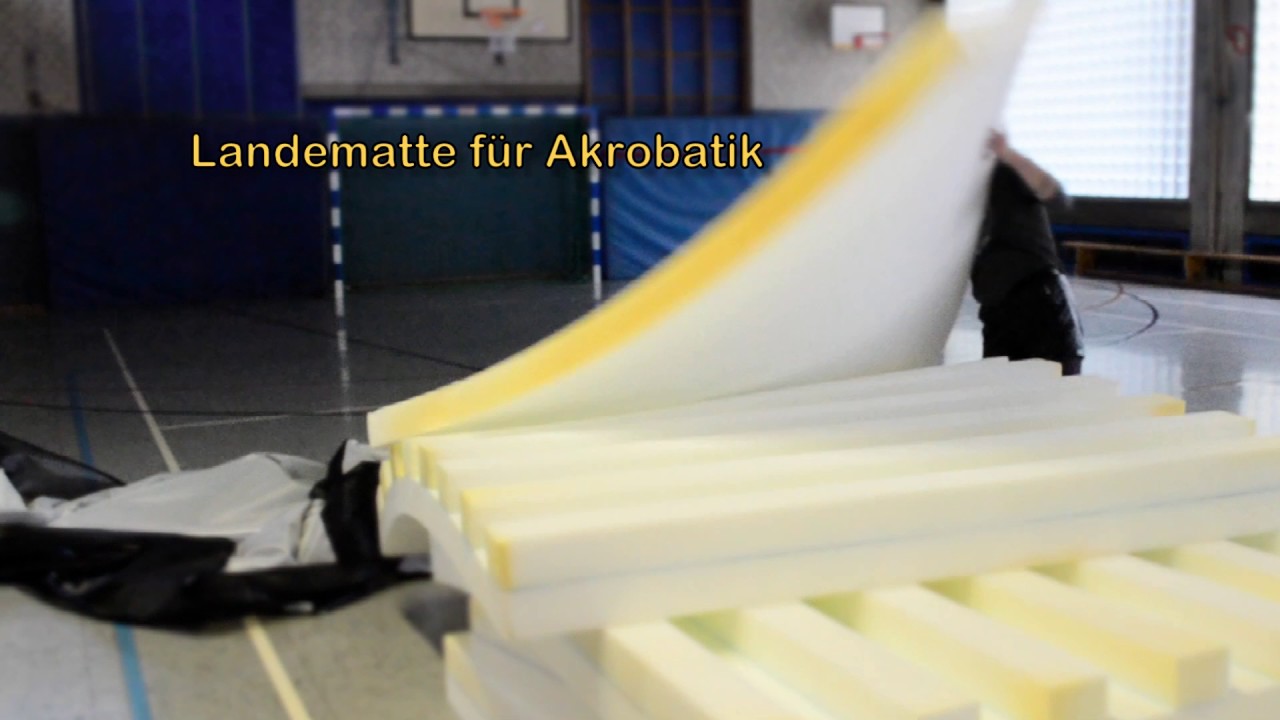 Landematte Landingmat Landeblock für Akrobatik - Montage