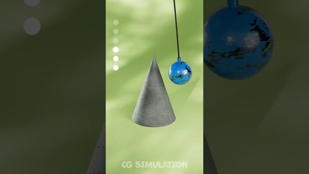 Satisfying Wrecking Ball vs Concrete Cone – Destruction Physics in Cinema 4D #cinema4d #satisfying