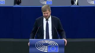 Intervento a Strasburgo di Pierfrancesco Majorino, europarlamentare Pd, su contrastare la propaganda contro l'Europa e l'Ucraina operata dai complici europei di Putin