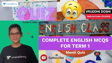 Complete English MCQs for Term 1 - Menti Quiz | CBSE Class 9 | Vruddhi Doshi Ma
