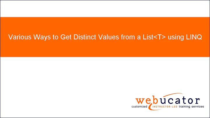 Various Ways to Get Distinct Values from a List using LINQ