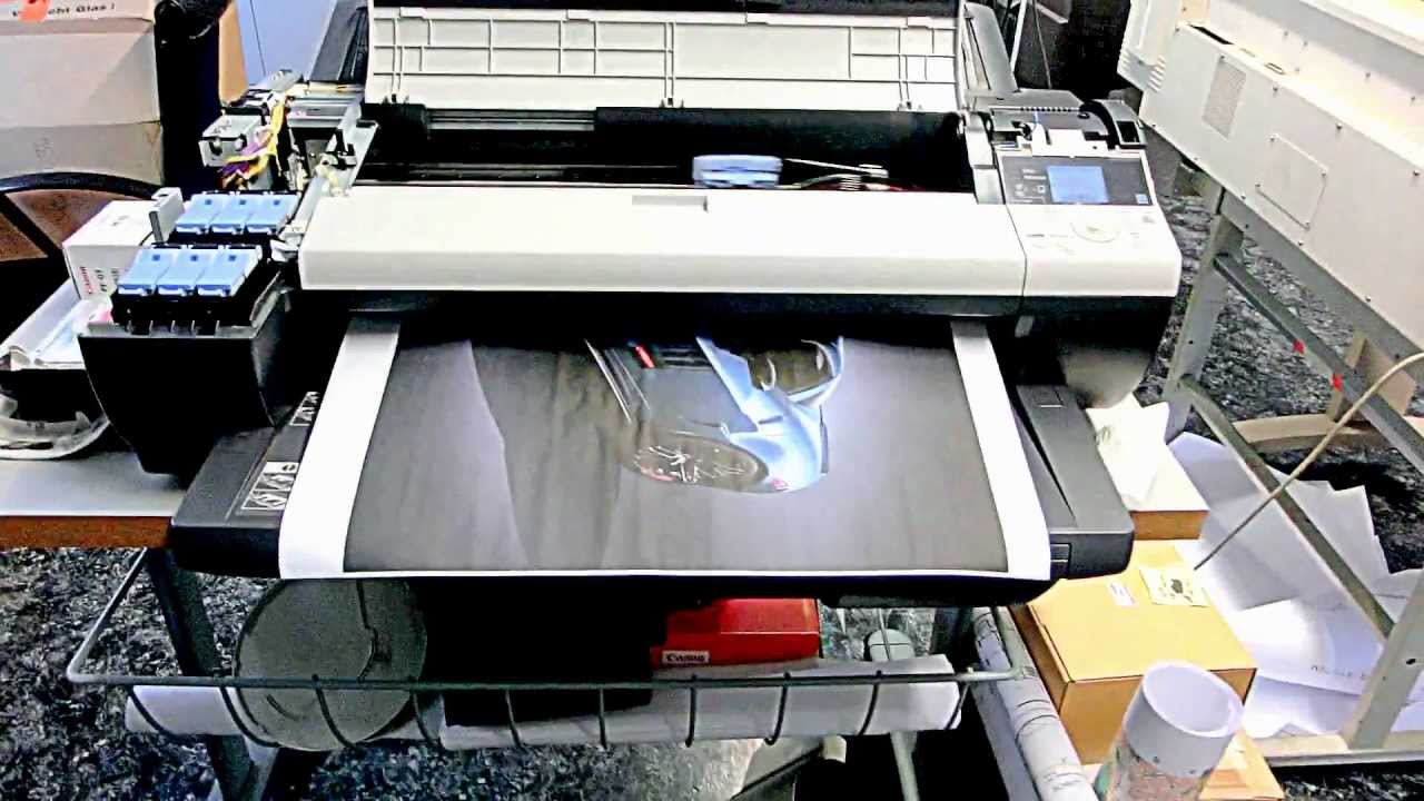 Canon iPF610 Printing A1 on Plain Paper YouTube