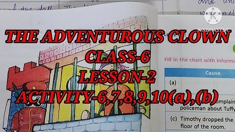 WBBSE||THE ADVENTUROUS CLOWN||CLASS-6,LESSON-2,ACTIVITY SOLVE-6,7,8,9,10(a),(b)||ENGLISH