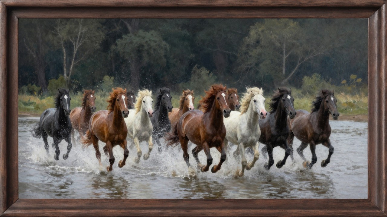 Horses 4K Vintage Art Wallpaper for TV