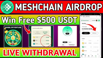 MeshChain Airdrop Live USDT Withdrawal | MeshChain Airdrop Complete Tutorial | MeshChain Listing