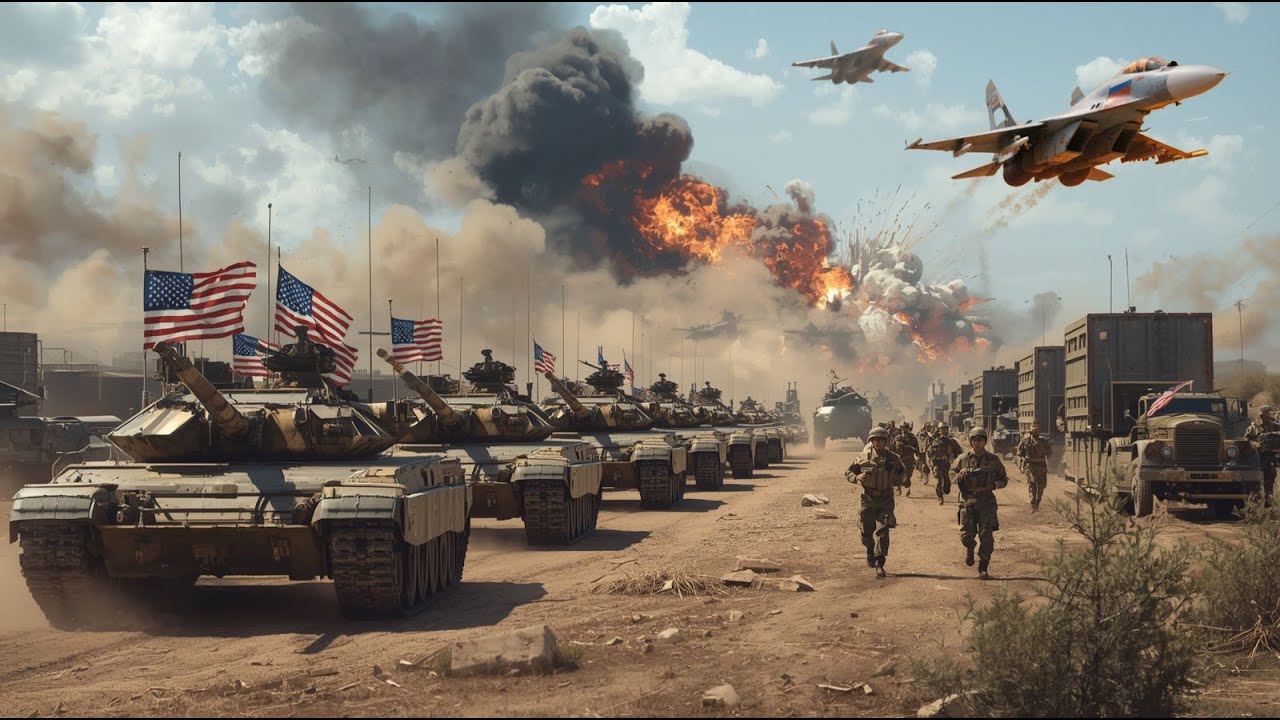 Сегодня! Российские истребители перехватили танковый конвой США. Что случилось?