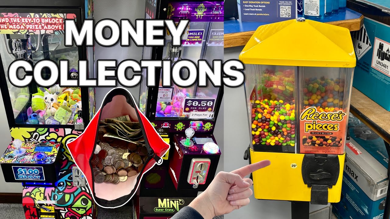 Collecting LOADS of QUARTERS & More!💰4 Vending Machines CANDY/CLAWS & TURNING $30 into $1,000 💵