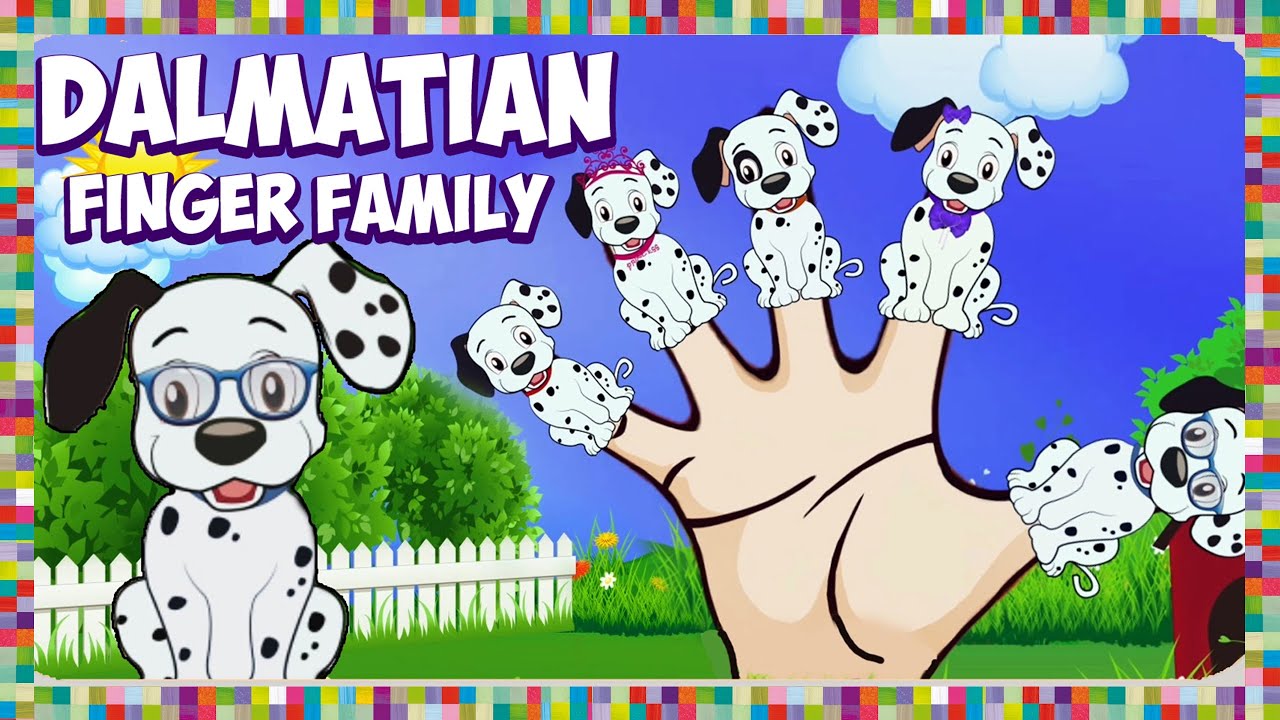 Dalmatian Dogs Finger Family | Dog Pet Animal Finger Family Kids Nursery Rhyme With Lyrics - YouTube