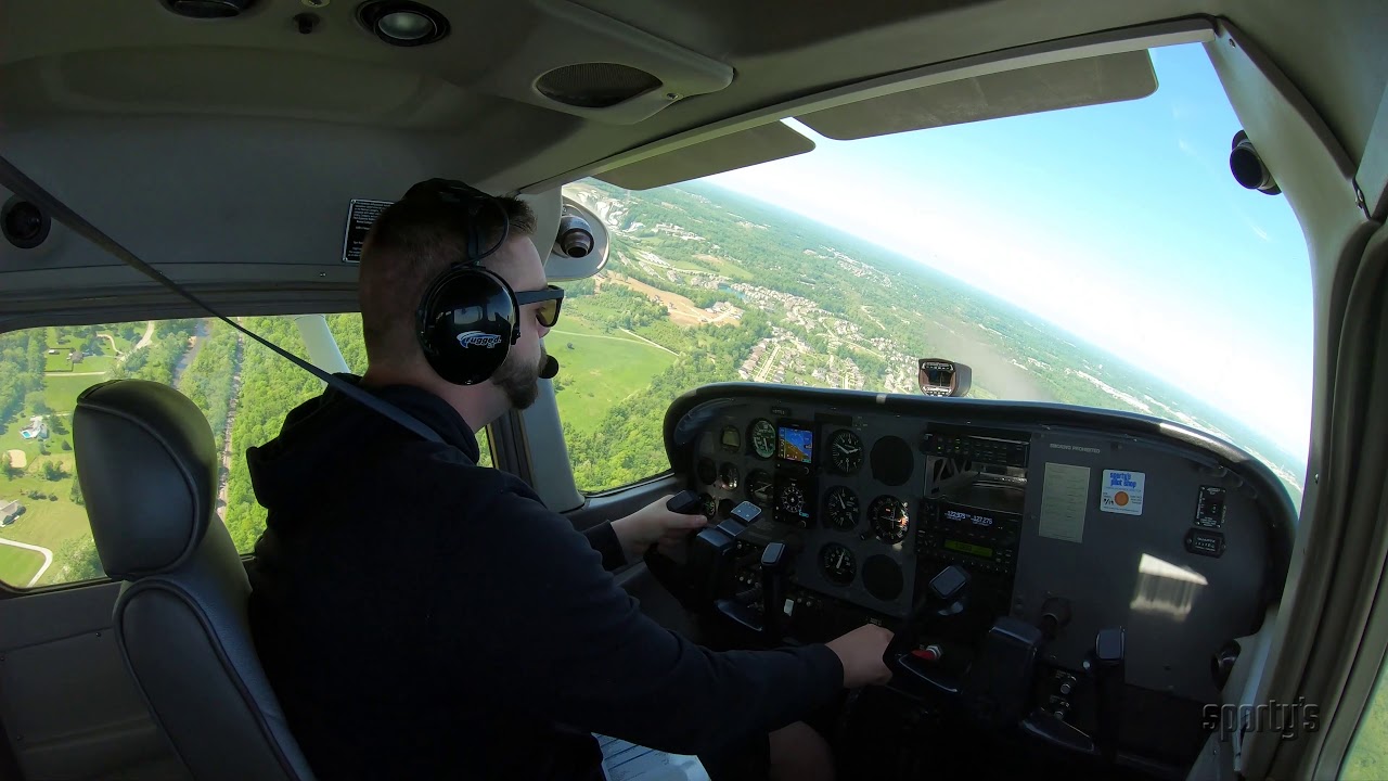 Josh Loudenslager's first airplane solo at Sporty's Academy