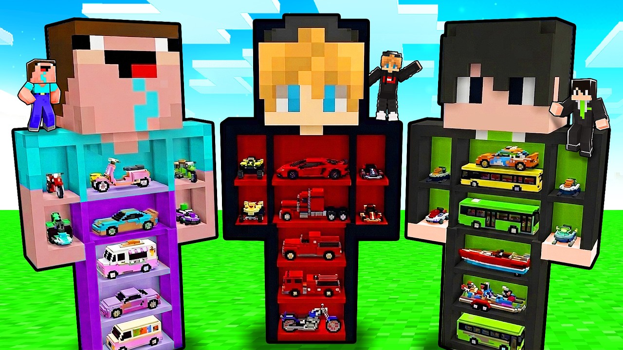 Am Facut GARAJE in STATUI in Minecraft !