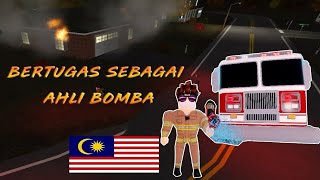 Horangi Menjadi Bomba Padam Api Rumah Terbakar! [Emergency Response: Liberty County] #RobloxMalaysia