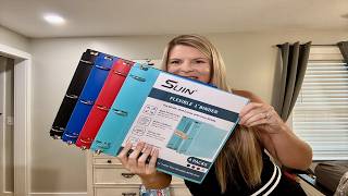 Check out my space saving flexible binders!SUIN Telescoping 1-inch 3 Ring Binders with Pocket, Expan