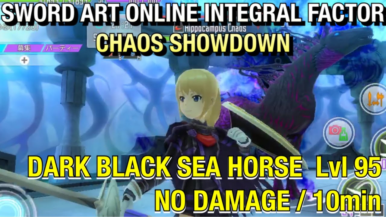 Saoif Dark Black Sea Horse Chaos Showdown Lvl95 No Damage Solo 10min Boosts Atk 1 3 Youtube