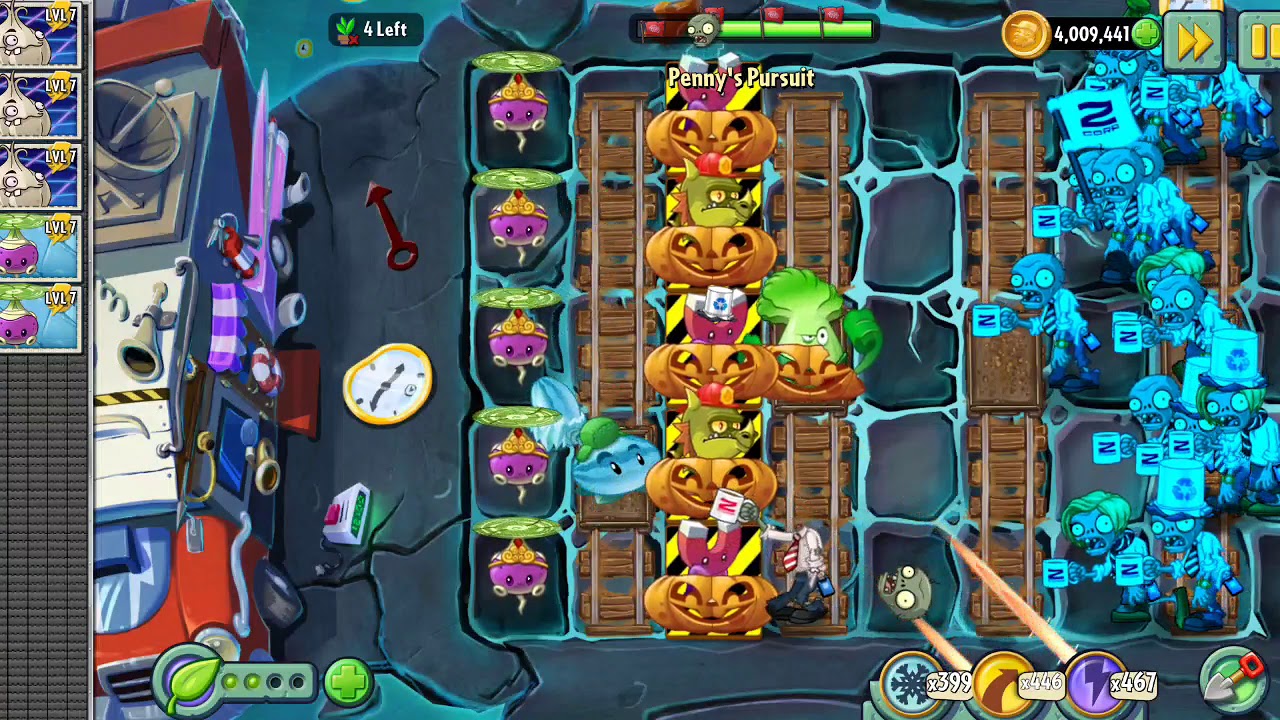 PvZ 2, Penny's Pursuit: Event 33, Level 5 (Week 44), Extra Hot (3 Chilies), All Objectives!