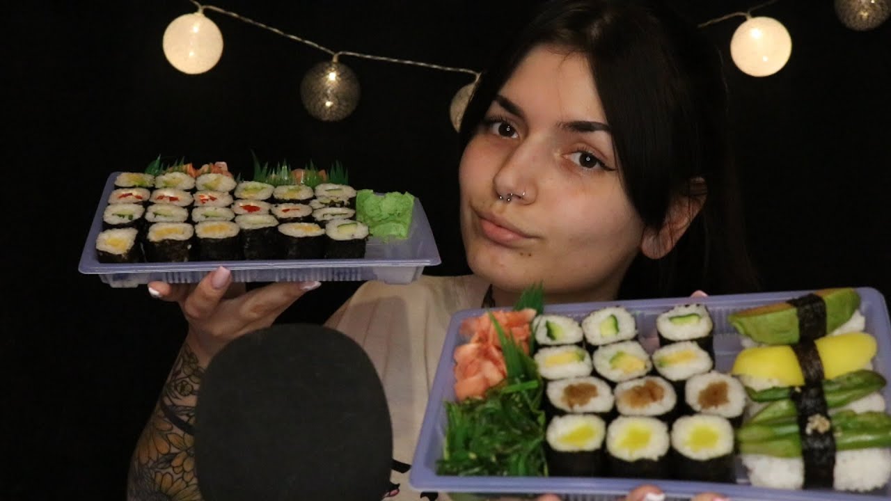(Magyar ASMR) Sushi Mukbang | Kérdezz-felelek