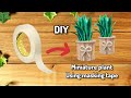 DIY Miniature Plant Using Masking Tape Tutorial #diy #miniature #craft #crafts #homedecor