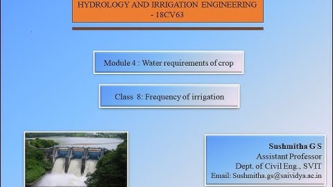 HIE: Module 4 - Frequency of irrigation