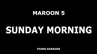 Maroon 5 - Sunday Morning - Piano Karaoke [4K]