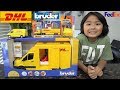 Toy car playtime dhl delivery trucks unboxing bruder toy truck matchbox diecast fedex truck