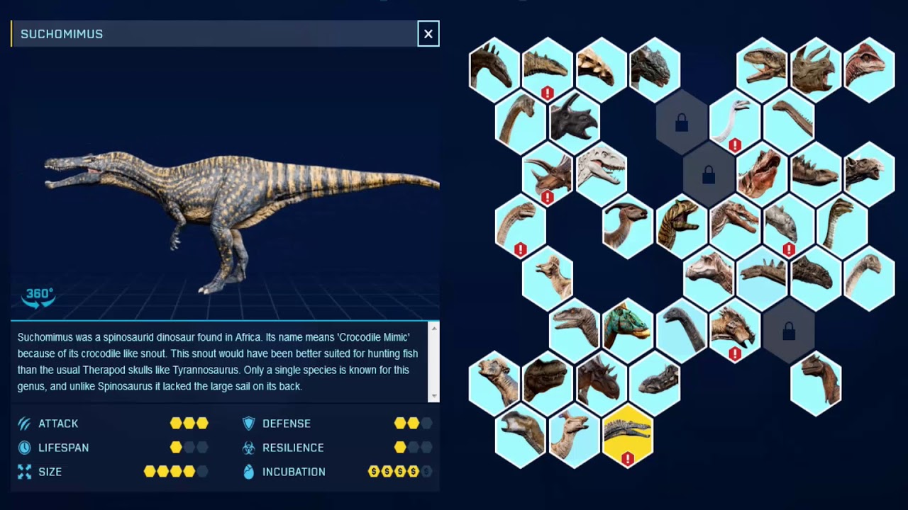 Jurassic World Evolution - Suchomimus - YouTube.
