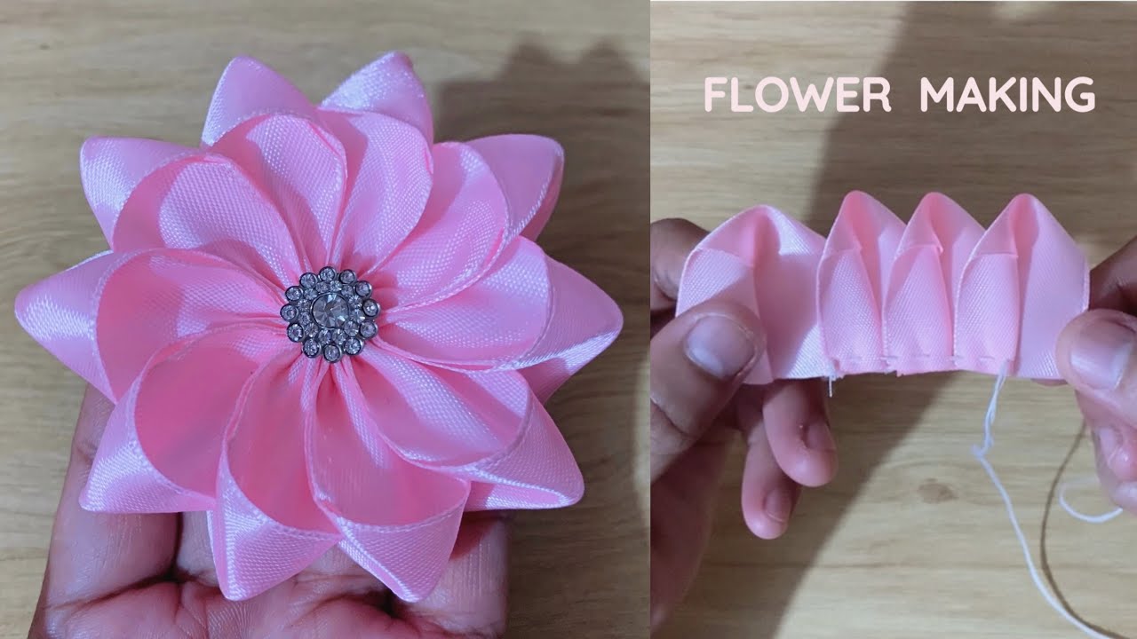 Easy Ribbon Flower DIY