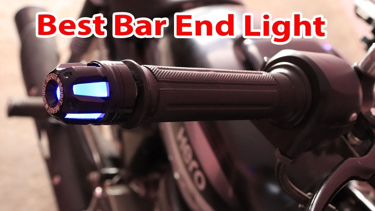 bar end lights bike or scooty - YouTube