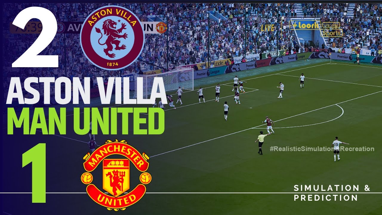 ASTON VILLA 2-1 MANCHESTER UNITED PREMIER LEAGUE 2025-26 Match Highlights Simulation/Recreation