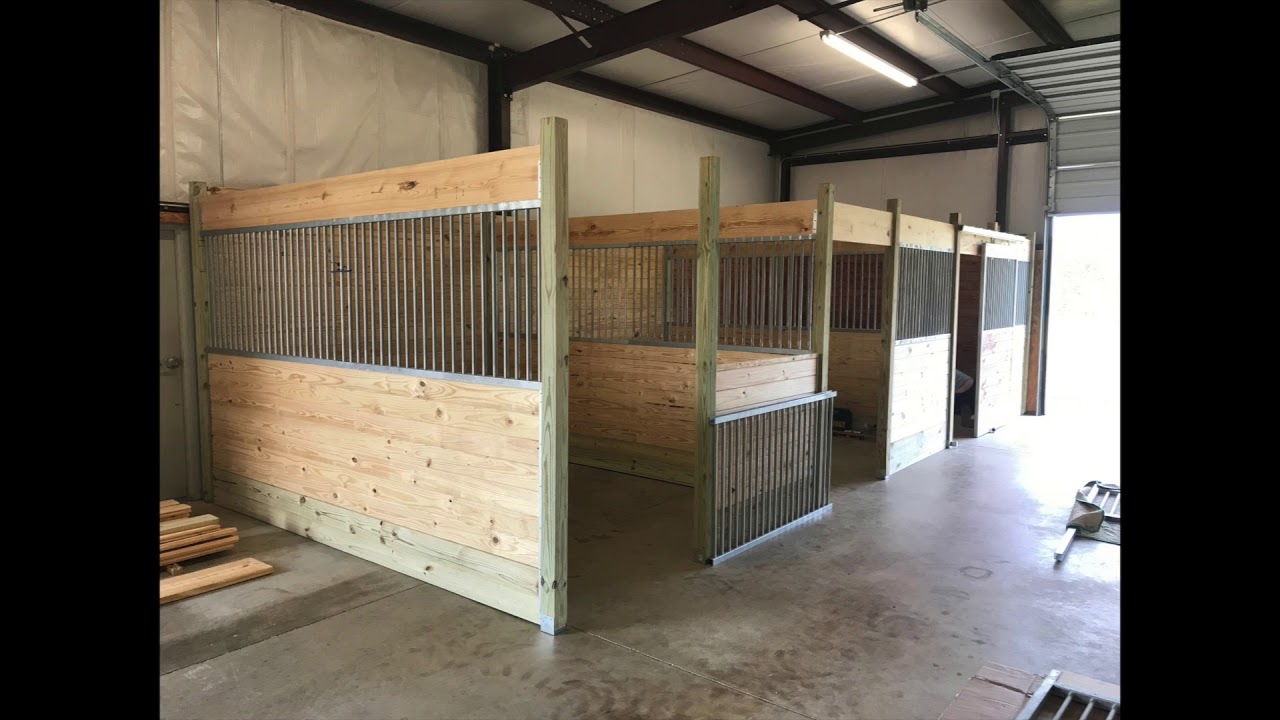 RAMM Oxford Stall Installation - Three 12 x 10 stalls