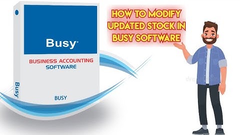 How to Update Created Stock in Busy Software || Commerce Tech. Yash || Yash Maheshwari