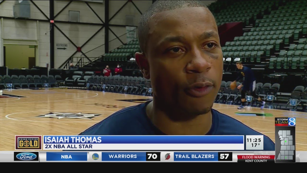 Isaiah Thomas returns to Grand Rapids, Gold beats Celtics - YouTube