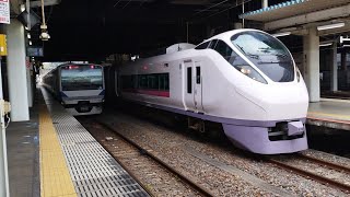 [ジョイント音最高！]E657系 K5編成 特急ときわ64号品川行が水戸駅7番線を発車するシーン