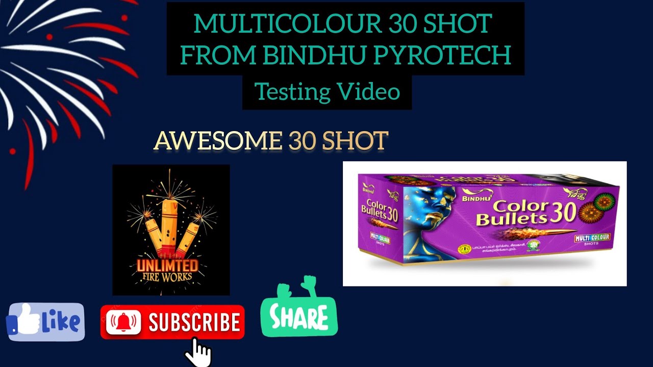 Best Multicolour 30 shot from BINDHU PYROTECH#diwalicrackers #30shots # ...