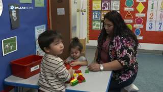 Rolando Blackman and Brad Sham tour a Educational First Steps (EFS) school