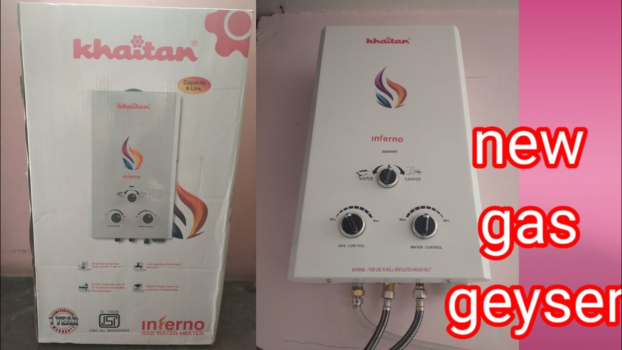 Gas geyser installation water heater fitting new geyser गैस का गीजर कैसे  लगाये - YouTube