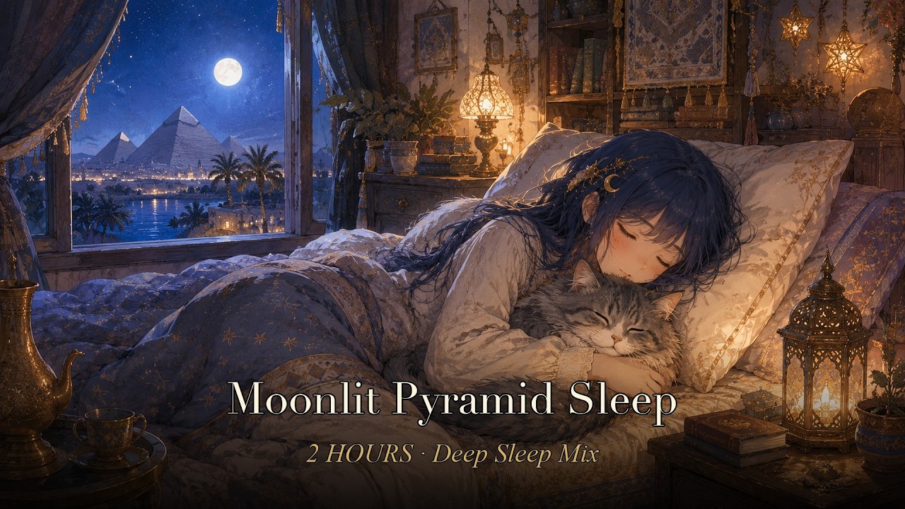 🌙 Moonlit Pyramid Sleep | Ancient Egyptian Lo-fi for Deep Sleep [2 ...