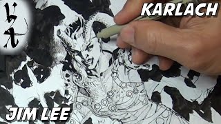 Jim Lee drawing Karlach from Baldur's Gate (Part 1)